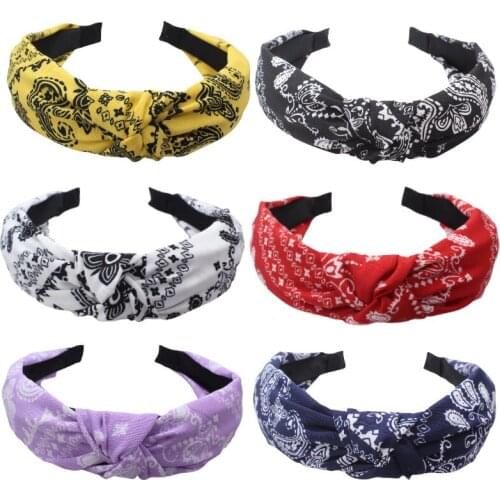 Free shipping fashion women Paisley knot headbands girls headwear hair accessories