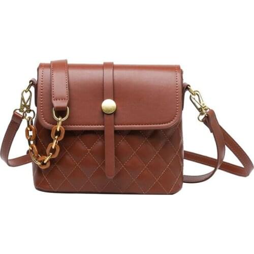 Diamond Pattern Women Bucket Shoulder Bag Small Chain Ladies Flap Messenger Bags Design Female Sling Bag Lady Handbag And Wallet