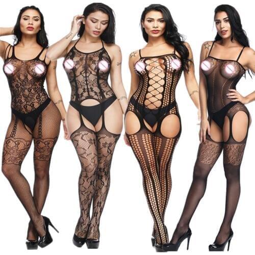 Women Sexy Lingerie Teddy Bodysuits Hot Erotic Lingerie Open Crotch Elasticity Body Stockings Porn Sexy Underwear Intimates Good