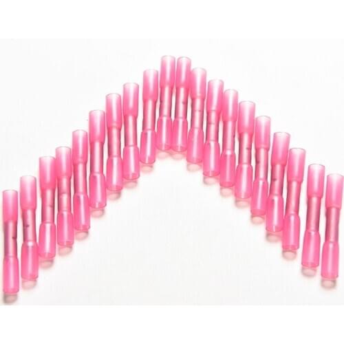 20Pcs 18-22 AWG Heat Shrink Electrical Butt Connectors Crimp Wire Cable Terminals 1.5-2.5mm