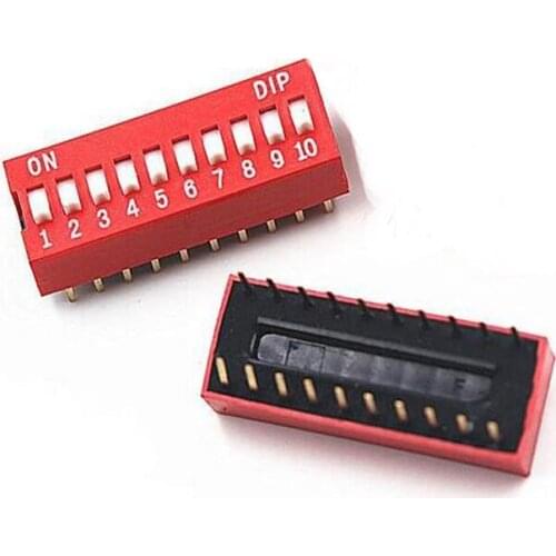 50PCS/Lot Dial code Toggle switch 10P 10PIN DIP Coding 2.54mm