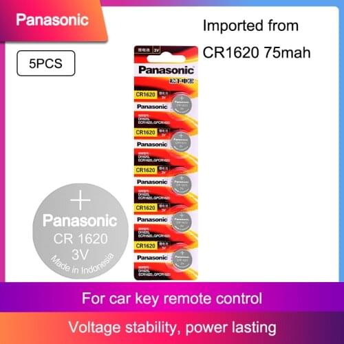 5PCS Panasonic CR1620 CR 1620 3V Lithium Batteries Button Cell Coin ECR1620 LM1620 DL1620 BR1620 KCR1620 5009LC For Toy Car Key