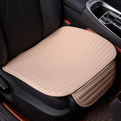 Car Seat Cover Flax Car Chair Pad Universal Front Seat Cushion Covers Car Interior Accessories