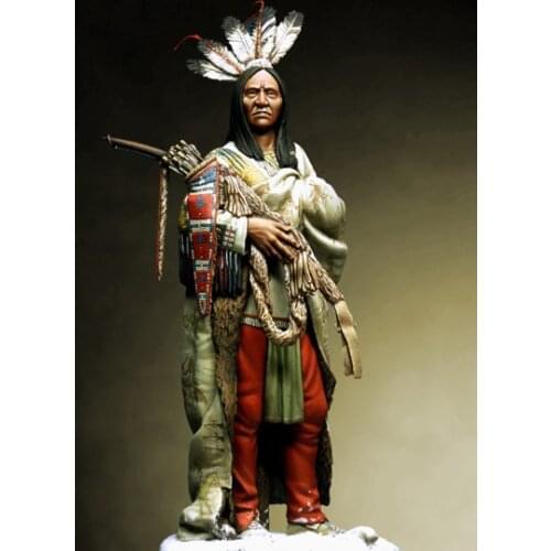 Resin Figure 1/24 75mm ancient warrior stand with base Model Unassambled Unpainted Figure Building Kit