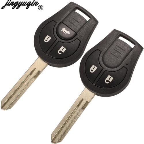 Jingyuqin Replacement Key Shell For Nissan 2/3B Remote Car Key Case Uncut NSN14 Blade For Nissan Micra K14 Juke March Sunny