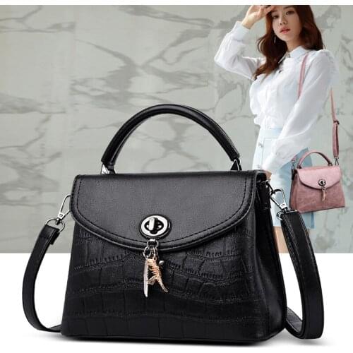 Quality Black Shoulder Bags for Women Branded Designer Messenger Handbag Stone Pattern Crossbody Bag Ladies Top Handle Bag Totes