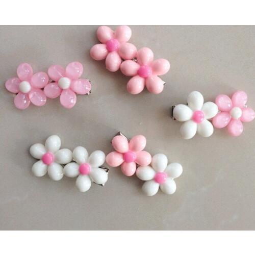 50pcs/lot Beautiful Sakura Snow Acrylic Dog Bows ,Pet Dog hair clips beauty products .Dog Grooming Accessories For Summer