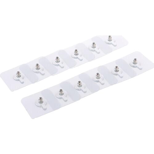 Waterproof PVC Strong Adhesive Nails Kitchen Bathroom Screw Hook Hanger Wall Poster Seamless Wall Hook Durable Transparent 10Pcs