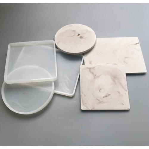 Square table silicone mold DIY coaster potted decoration mold plaster cement resin crafts tools