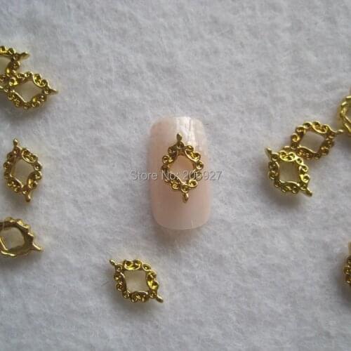 MD-707 10pcs Fancy Gold Deco Metal Charms Metal Deco Charms Nail Art