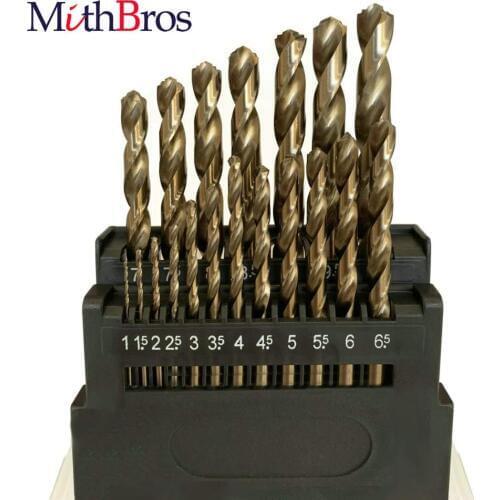 MithBros M42 HSS Twist Drill Bits Set 8% Cobalt Twist Drill Bits Set for Stainless Steel, Hard Metal and Wood Drilling