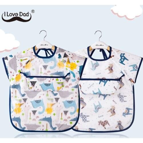 Cartoon Print Baby Bibs Summer Sleeveless Kids Girl Boy Children Bib Baby Waterproof Lunch Apron Baby Feeding Stuff