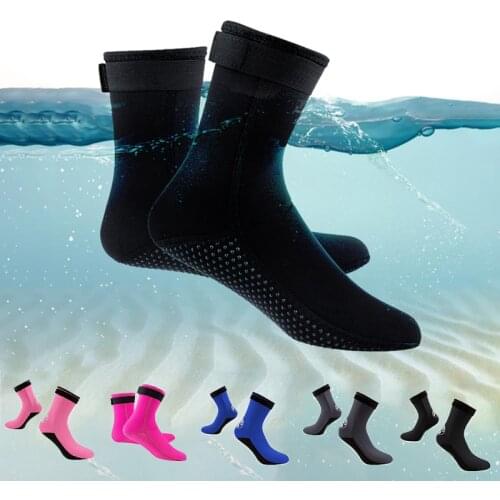 3mm Neoprene Diving Socks Swim Water Boots Non-slip Beach Boots Wetsuit Shoes Warming Snorkeling Diving Surfing Socks For Adults
