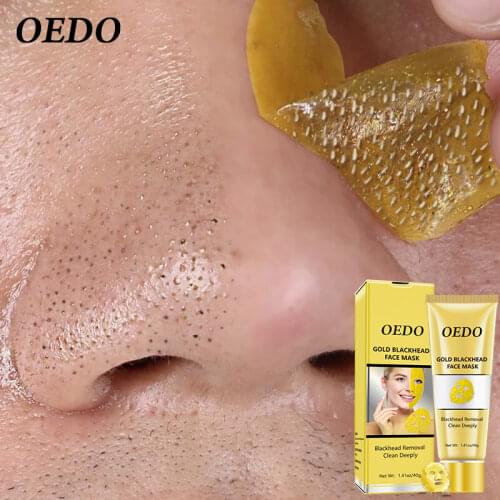 OEDO Gold Remove Blackhead Mask Shrink Pore Improve Rough Skin Acne Shills Blackhead Remover Mask Facial Moisturizing Cream