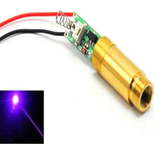 Industrial Brass 405nm 100mW Violet Blue Dot Ray Laser Diode Module DC3.7V