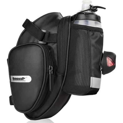 Rhinowalk 2021 New Arrival Bike Saddle Bag With Water Bottle Pocket Waterproof Rear Bicycle Saddle Bags Large-volume Tail Bag