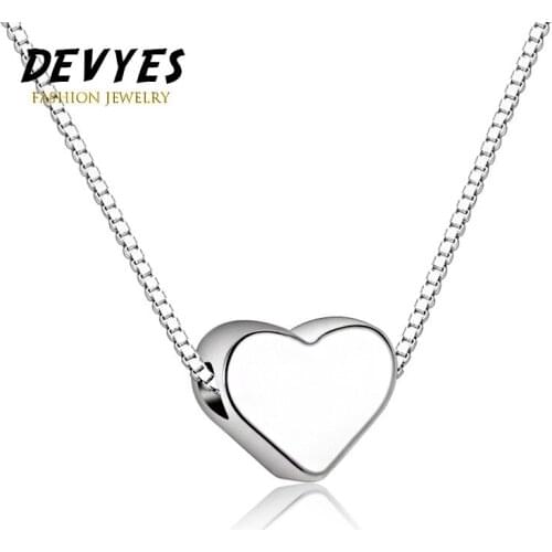 S925 Silver Necklace Ladies Sweet Love Pendant Delicate Small Heart-shaped Short Clavicle Chain
