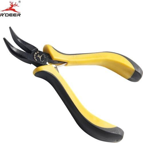 RDEER Bending Nose Pliers 5''/125mm Dipped Handle Shear Sharp Wire Strippers Ferronickel Alloy Multi-tool Repair Tools