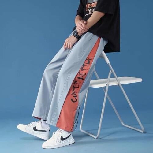 Man Korean Style Jogging Hip Hop Streetwear Casual Pants Sweatpants Mens Clothing Harajuku Thin and Light Running Baggy Pants