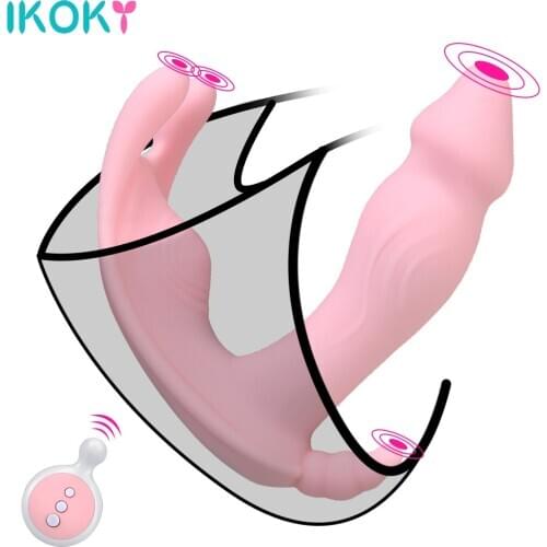 IKOKY Clitoris Stimulator G-spot Female Masturbator Erotic Sex Toys for Women Wireless Remote Wearable Vibrator