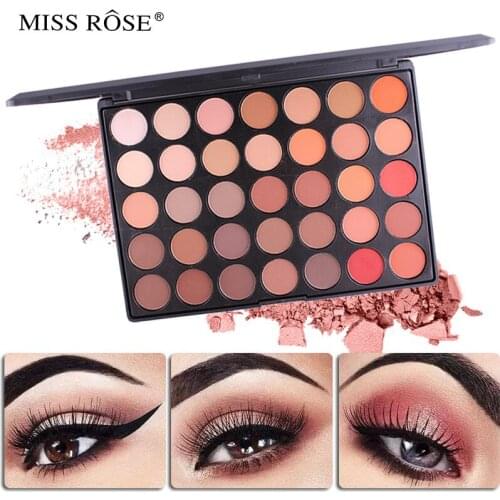 MISS ROSE Eye Shadow 35 Color Matte Pearlescent Eye Shadow Makeup Glitter Eyeshadow Pallete Makeup