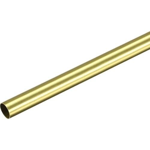 Uxcell Brass Round Tube 9.5mm OD 0.25mm Wall Thickness 300mm Length Pipe Tubing