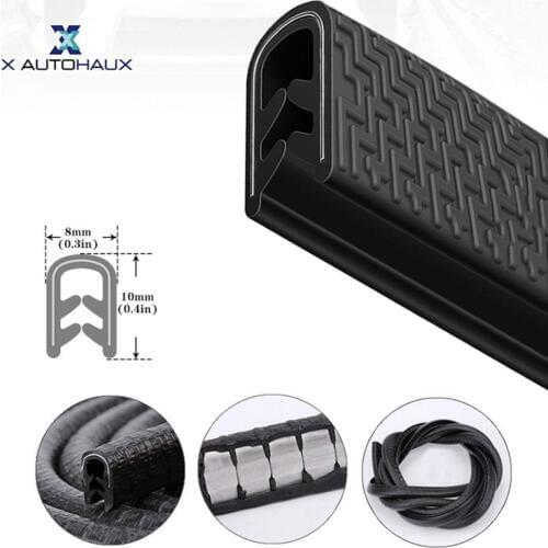 X Autohaux 5M Car Door Anti Collision Protective Stripe with Steel Disc Car Door Edge Bumper Trim Anti Scratch Protector