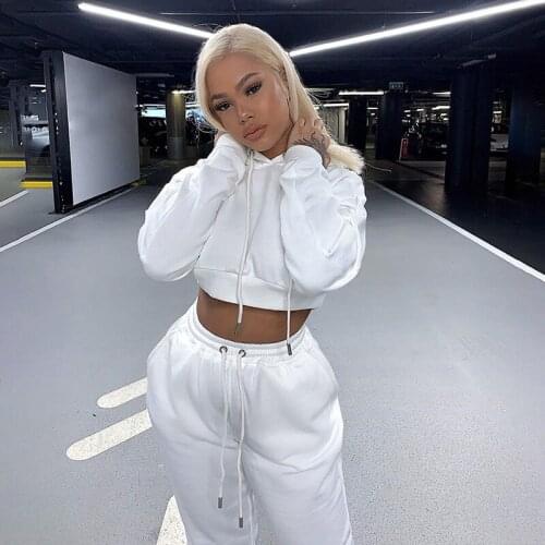 2021 Fashion Outfits for Women Tracksuit Hoodies Sweatshirt and Sweatpants Casual Sports High Waist 2 Piece Set Sweatsuits