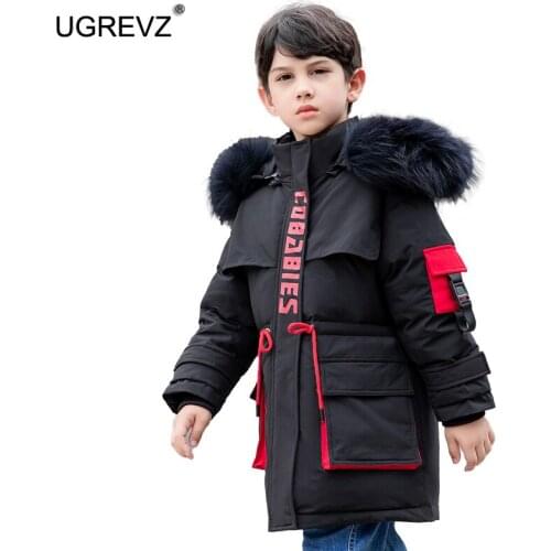 -30 Degrees Boys Winter Jacket New Warm Teenage Boys Snowsuit Children Kids Down Jacket Real Fur Collar Parkas for Boy Outerwear