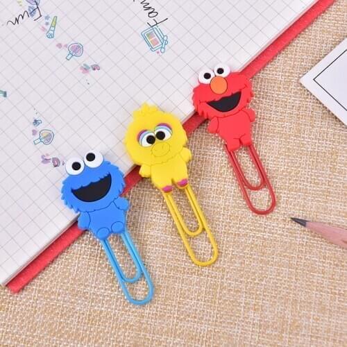 1 Pcs Cartoon Characters Paper Clip Bookmark Binder Clips Stationery School Office Supply