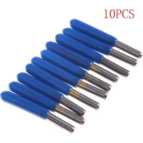 10Pcs 3.175mm Carbide PCB Engraving Bits CNC Router Tool 10 Degrees 0.1mm