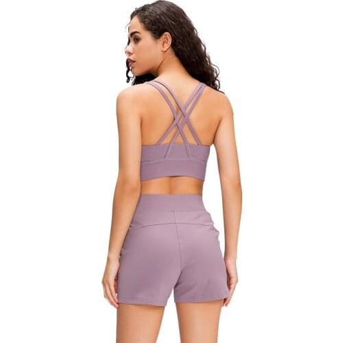 2021Spring Summer Women New Simple Running Solid Comfortable Vest Skin-friendly Fitness Crop Underwear Shockproof Sport Bra Tops