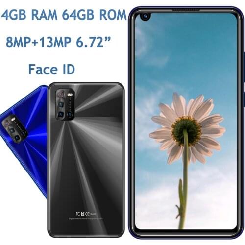 4G RAM+64G ROM 10X Pro 6.72 inch 8MP+13MP Face ID Front/Back Camera Global Smartphones Android Mobile Phones Celuares Unlocked