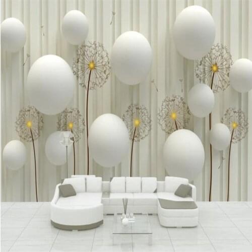 Beibehang Circle dandelion Customized any size murals photo wallpaper roll Tv background wall paper 3d wallpaper seamless murals