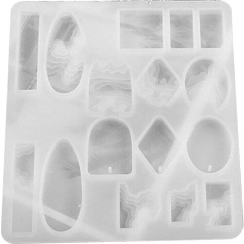 DIY Epoxy Mold Island Earrings Pendant Silicone Mold Manual Mirror