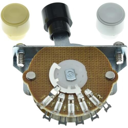 Dopro 4-Way Pickup Switch 4-Position Pickup Selector Switch Fits for Telecaster Guitars with Black/Ivory/White Tip