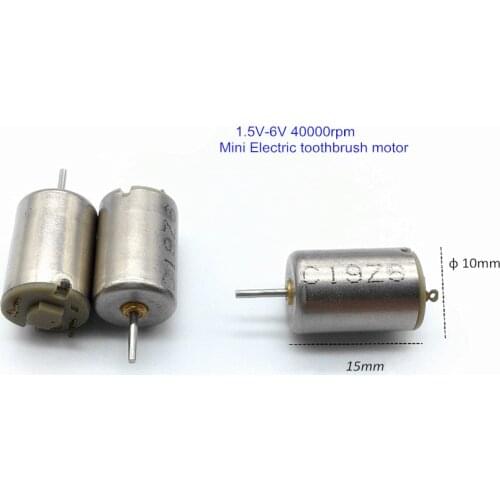 10mm DC motor High speed 15mm hollow cup Micro Mini 1.5V 3V 6V 40000RPM Electric toothbrush motor