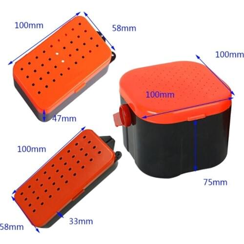 Breathable Fishing Live Baits Container Holder Box Worms Lures Storage Organizer XXUF