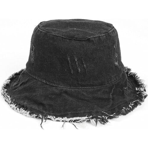 Denim Cotton Lightweight Quick Dry Packable Bucket Sun Hat Vintage Outdoor Festival Packable Sun Cap