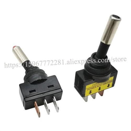 Rocker Switch ASW-15D LED auto switch Light switch warped plate boat headlight switch 12VDC 20A SPST 3P ON-OFF with LED