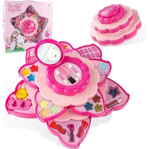 11pcs Set Fashion Girls Princess Dressing Makeup Toy Set Kids Beauty Toys Childrens Simulation Dressing Table Fashion Toys Gift