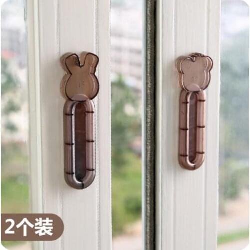 Window Paste Handle Stickers Cabinet Door Handle 10 PCS/Lot Wardrobe Lock Handle Glass Sliding Door Assist