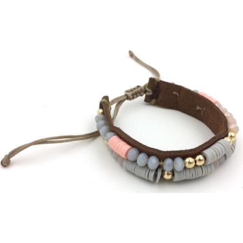 2015 New Leopard European Jewelry Suppliers leather Bangle wrap Multi-layer bracelet for women girl