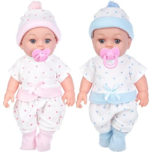 New 12 Inch Fashion Dress Up Doll Baby Reborn Doll Doll Simulation Doll Toy Cute Birthday Christmas Gift Reborn Baby Doll