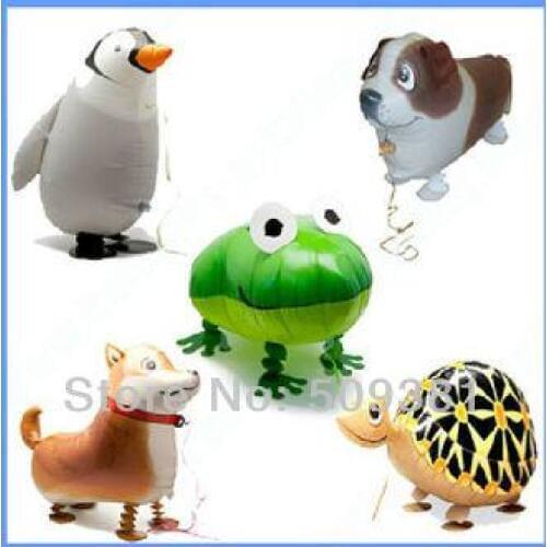 New Arrival! 50 pcs/Lot, Free Shipping, Wholesale, Various Aluminum Foil Helium Walking Animal Pet Balloons, Babys Toy & Gift