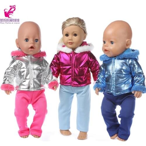 43 cm Baby Doll Clothes Winter Ski Jacket Pants Set 18 Inch Girl Doll Coat Dolls Clothes