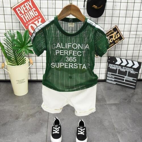 Baby Boys Clothes Childrens T Shirt 2019 Summer New Fashion Kids Boys Letter Printed T Shirt Toddler Short Sleeve Top Tees 2-7Y