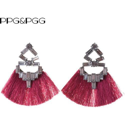PPG&PGG 2018 Ethnic Bohemia Tassel Drop Dangle Statement Earrings for Women Antique Pendant Brand Jewelry For Women