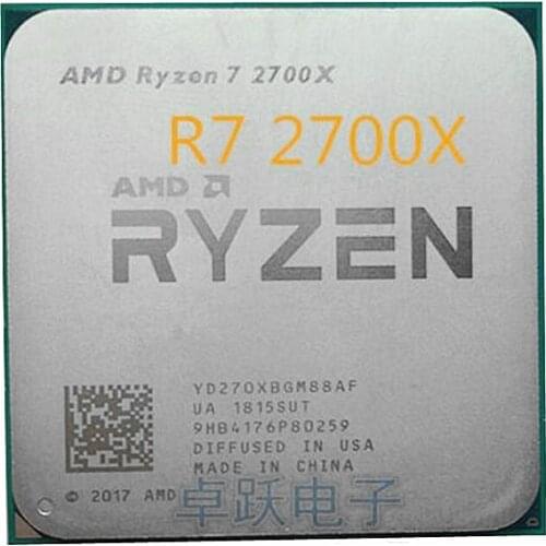 AMD Ryzen 7 2700X CPU Processor 8Core 16Threads AM4 4.3GHz 16MB TDP 105W Cache 14nm DDR4 2667MHZ R7 2700X Desktop