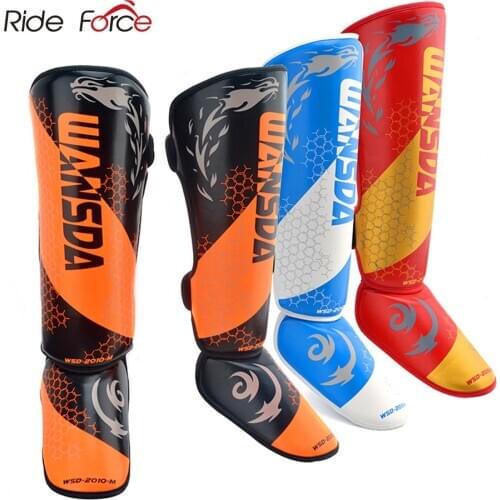 1 Pair MMA Boxing Shin Guards Ankle Support Men Women Kickboxing Equipment Karate Protectors Sanda Muay Thai Legging